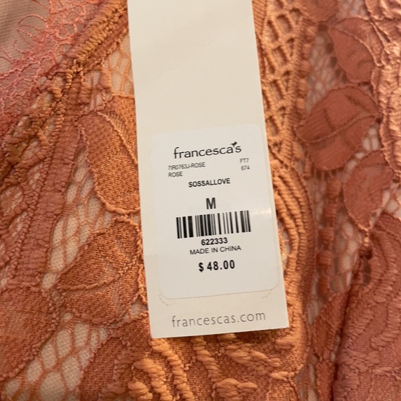 Formal dusty pink lace romper - Picture 4 of 4